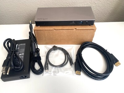 Startech TB3DOCK2DPPD Thunderbolt 3 Dock 85W PD, w/ AC Adapter, TB3 + DP Cables