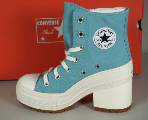 Converse Women Chuck 70 De Luxe Blue Infinity Pool Heel Shoes A08279C Size 5 - Picture 3 of 7