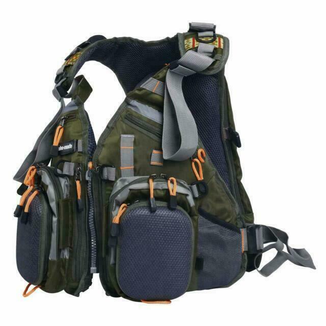 Fly Fishing Vest and Backpack Combo Adjustable Size Mesh Fishing Vest ...