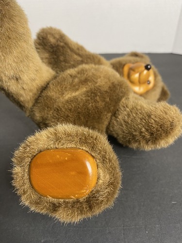 Vintage 1985 Robert Raikes Wooden Face Bear Applause Stuffed Fully Jointed 17010 - Picture 9 of 15
