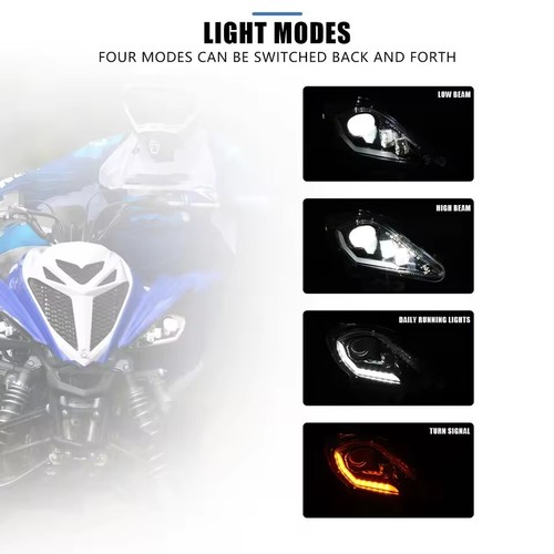 LED Headlights Set Head Lamps For 2006-2025 YAMAHA YFZ 450 RAPTOR 350 700 700R - Bild 4 von 18