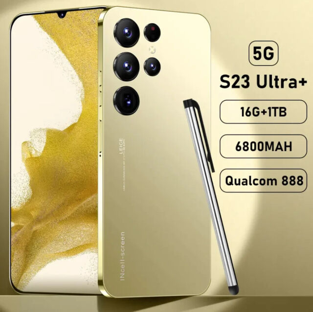 S23 Ultra 6.8 inch 16GB+1TB Face ID Unlocked 5G Smartphones Color:Gold S23 Ultra 6.8 inch 16GB+1TB Face ID Unlocked 5G Smartphones Color:Gold