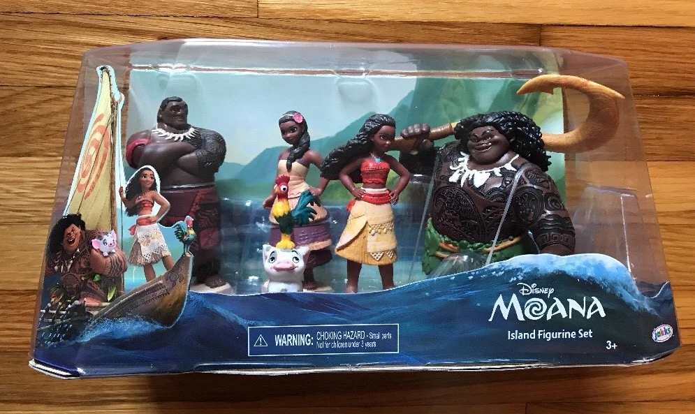 Jouets Disney 5 pièces/ensemble dessin animé film Vaiana Moana princesse  Maui chef Tui Tala Heihei Pua figurine décoration jouets pour enfants 