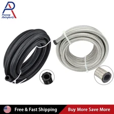 4AN 6AN 8AN 10AN 12AN Stainless Steel Nylon Braided Fuel Line Hose Oil Gas Hose