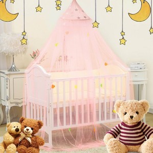 Bed-Canopy-Mosquito-Net-For-Kids-Baby-Crib-Princess-Round-Hang-Dome-Indoor-WW