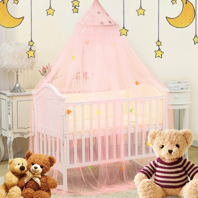 Enchanted Flower Princess Bed Canopy Mosquito Net For Girls Kids