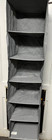 Hanging Closet Organizer- Gray - 6 Shelves with 2 side pockets