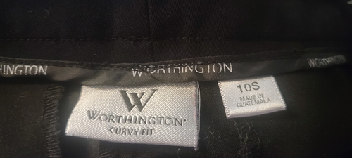 Worthington Women's Black Modern Fit Slightly Flared Leg Dress Pants Size 10S - Picture 11 of 11