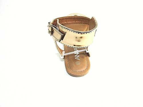 Anna Womens Open Toe Strappy Brass Low Heel Sandals, Rosegold US Size 7.5 M - Picture 4 of 7