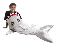 Snuggie Tails Shark Blanket For Kids, Gray Snuggie Tails Shark Blanket For Kids, Gray
