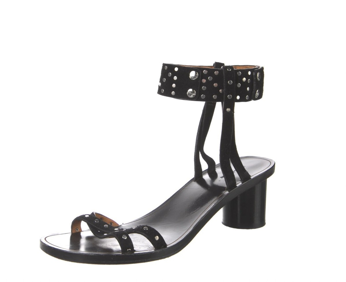 サンダル・ミュール ISABEL MARANT Suede sandals with studs Nero ISABEL MARANT - Black Studded Suede Sandals - Size EU38 | eBay