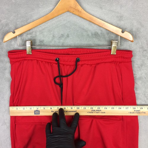 Pantalones de chándal Nova Always On Cargo para hombre talla XL rojos bolsillos 36 pulgadas entrepierna tiro medio - Imagen 15 de 24