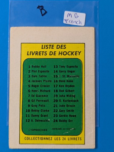 Livrets joueur O-Pee-Chee 1971-72 FRENCH OPC U-Pick Complétez votre set - Photo 11 sur 45