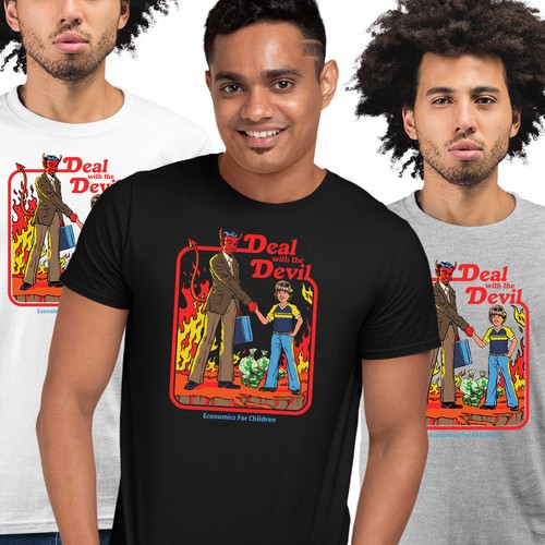 Deal with Devil Twisted Nostalgia T-shirt Economics for Children Rhodes - Picture 21 of 23