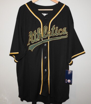 MLB Oakland Athletics Black Baseball Jersey New Mens Tall Size XLT