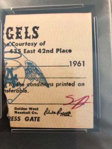 1961 PSA Pass Ticket Carl Yastrzemski First HR @Los Angeles Angels vs Red Sox⚾️ - Picture 3 of 5