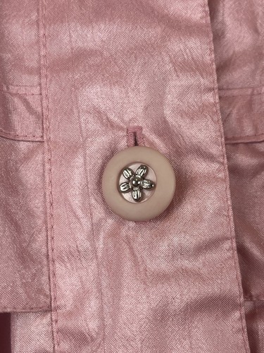 FW Fischer Girls Raincoat Jacket Hood Sz 6 Outerwear Pink Dressy Wedding Button - Picture 3 of 24
