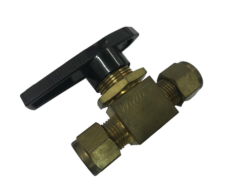 WHITEY B-43S6 Valvola a sfera in ottone 1 pezzo 40 serie 3/8" raccordo tubo OD - Foto 3 di 3