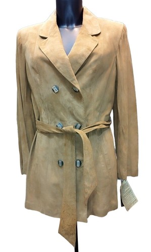 Soprabito Spolverino Donna Vera Pelle Scamosciato Anni '70 Tg 42 - 44 Nappa Hi Q - Imagen 27 de 48