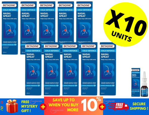 BETADINE Adult Cold Defence Nasal Spray 20ml Help Adults Stop Colds Early X 10 - 第 1/11 張圖片
