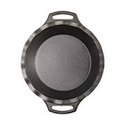 Lodge Pie Baking Pan 9.5" Cast Iron Dual Handles Pre-seasoned Broiler Oven Safe