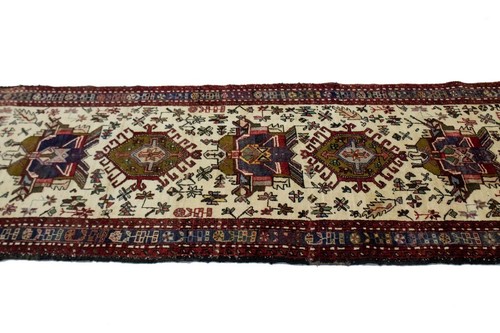 Handmade Geometric Design Oriental Runner Rug Hallway Home Decor Carpet 3X13 ft - Picture 3 of 13