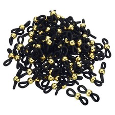 100pcs Eyeglass Connector Adjustable Anti Slip Strap Holder End Loop Black Gold