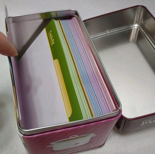Rival Crockpot Recipe Card Set with Tin Color Photos Dividers Blank Cards - Picture 5 of 23
