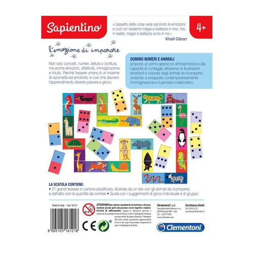 SAPIENTINO DOMINO ANIMALI E NUMERI SAPIENTINO - X05154 GIODICART - Foto 3 di 5