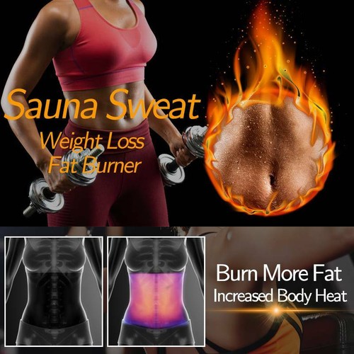 Sauna Waist Trimmer Belly Wrap Fitness Sport Sweat Band Abdominal Trainer Shaper - Picture 5 of 19