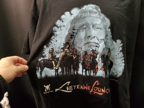 NEW WESTAction Cheyenne Council T Shirt Spirit Behind The Shield Made In USA XL - Picture 2 of 6