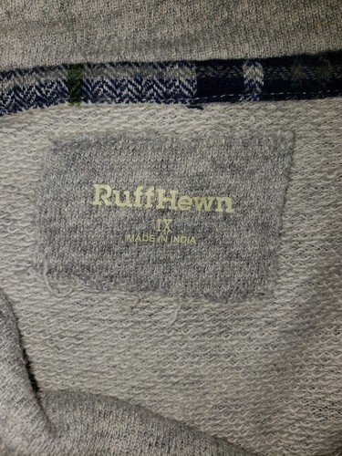 RUFF HEWN WOMEN'S FLANNEL SLEEVED GRAY SWEATSHIRT NWT! ORIG $79 2561 - Picture 8 of 8
