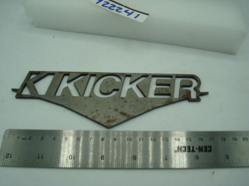 KICKER METAL LOGO 7INCH BY 2.5INCH CUTOUT 7"X2.5" - Picture 2 of 3