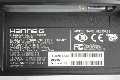 Hanns G HL205 19.5 Inch VGA DVI 1600x900 Monitor - Picture 9 of 9