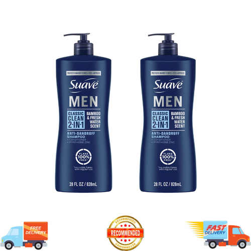 Professionals Men 2in1 Anti Dandruff Relief Shampoo, Classic Clean, 28 fl oz 2PK - Picture 7 of 12