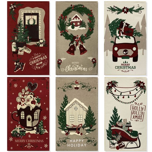 Paños de cocina cocina Navidad 6pz Nuvole di Stoffa decoraciones 6337