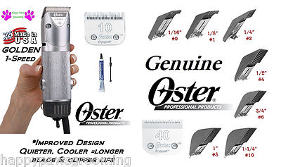 Oster A6 PAWS 3-Speed ULTIMATE Clipper/&CryogenX 10,40 Blade/&7 pc Guide Comb Set