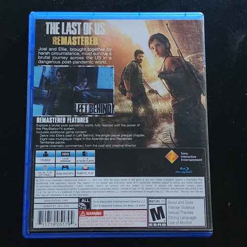 The Last of Us Remastered PS4, CIB, Includes All DLC, Tested - Picture 3 of 14