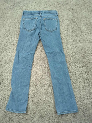 Abercrombie Kids Jeans Youth Girls 15/16 Blue Denim Distressed Straight Stretch - Picture 5 of 8