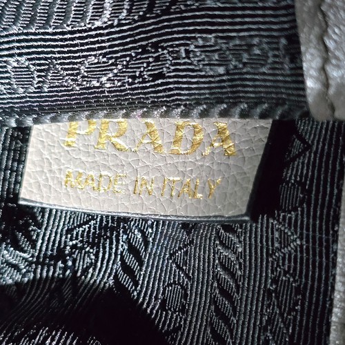 Prada Glace Calf Double Shopping Tote Bag Grau | UVP 2950 $ | 1BG122 | Neu mit Etikett - Bild 13 von 16