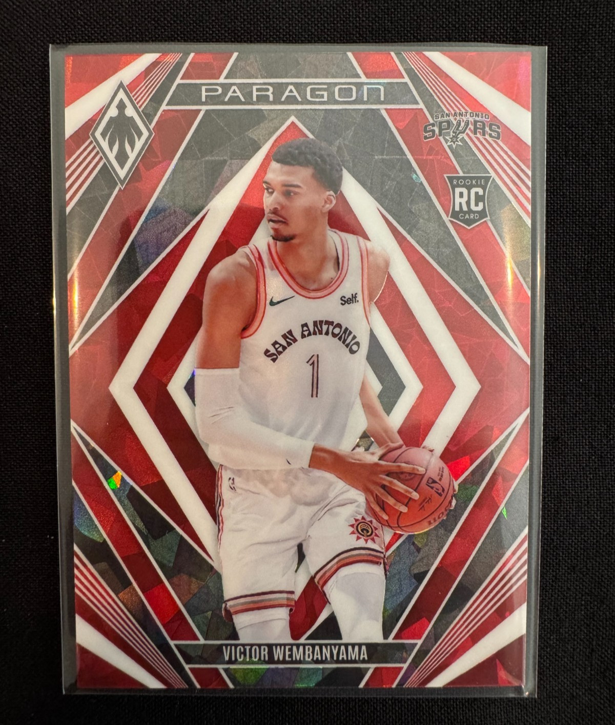 2023-24 Panini Phoenix Paragon Victor Wembanyama #13 Red Ice RC