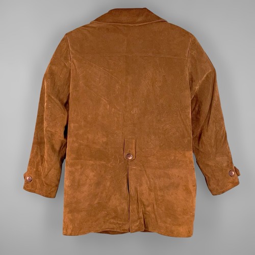 Vintage 80er 90er Virginia Slims Wear goldbraun Wildleder Leder Safari Stil S - Bild 9 von 12