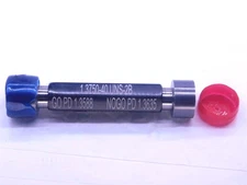 1 3/8 40 UNS 2B THREAD PLUG GAGE 1.375 1.3750 GO NO GO P.D.'S = 1.3588 & 1.3635