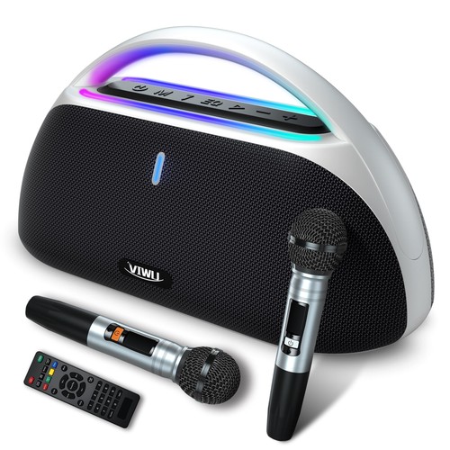 Karaoke Machine for Adults, 100W Portable Bluetooth 5.3 Party Speaker with 2 ...