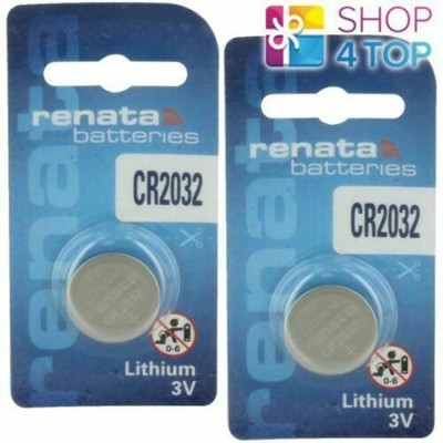 2x Renata CR2032 3V Lithium Knopfzelle DL2032 Batterien