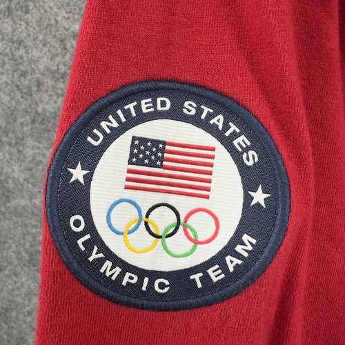 Polo Ralph Lauren Quarter Zip Mens Large Red 2016 USA Olympic Team Cookie Patch - Picture 6 of 18