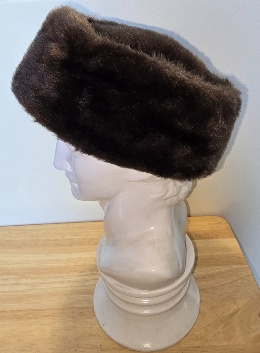 Faux Fur Pillbox Brown Vintage Hats for Women for sale | eBay display picture 2
