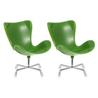 2Pcs Miniature Plastic Chair Miniature Armchair Backrest Swivel Chair Miniature