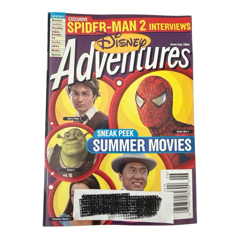 Disney Adventures Magazine June / July 2004 Shrek Spider-Man Princess Diaries