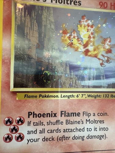 2000 Pokemon Gym Heroes #1 Blaine's Moltres Holo PSA 8 NM-MINT w/ SWIRL - Picture 3 of 5